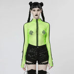 Razzle Dazzle Mesh Tee - Green My Store