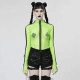 Razzle Dazzle Mesh Tee - Green My Store
