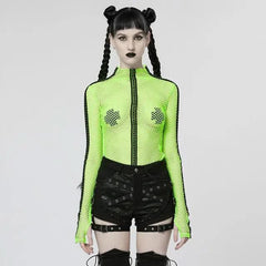 Razzle Dazzle Mesh Tee - Green My Store