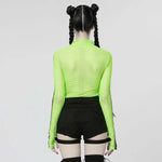 Razzle Dazzle Mesh Tee - Green My Store