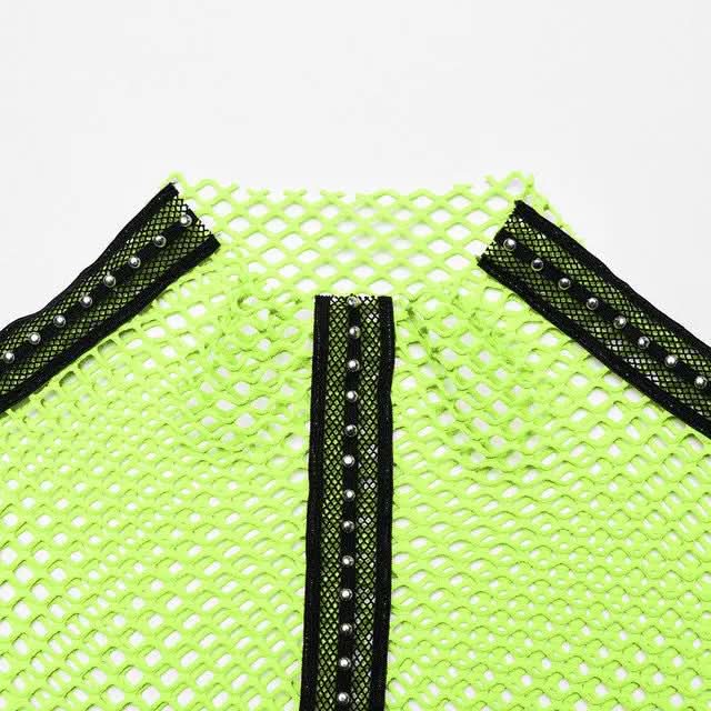 Razzle Dazzle Mesh Tee - Green My Store