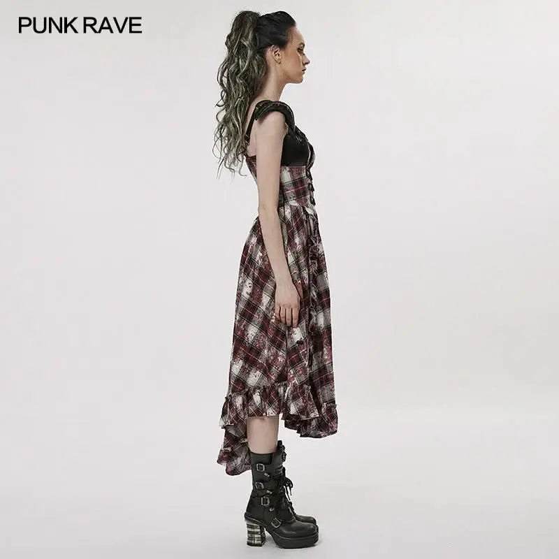 Rebel Chic Plaid Dress - PunkRave