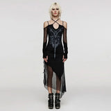 Rebel Mesh Printed Long Dress - PunkRave