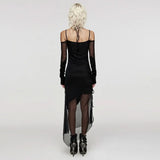 Rebel Mesh Printed Long Dress - PunkRave