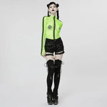 Rebel Yell Distressed Garter Shorts - PunkRave