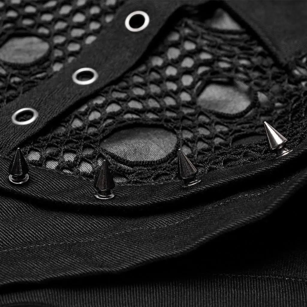 Rebel Yell Distressed Garter Shorts - PunkRave