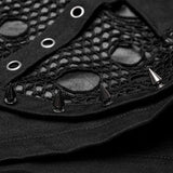 Rebel Yell Distressed Garter Shorts - PunkRave