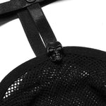 Rebel Yell Mesh Mid Thigh Stockings - PunkRave