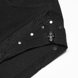 Rivet Revenant Skull Mesh Punk Shorts PunkRave