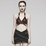 Rogue Raven Halterneck Top (Ruby) - PunkRave