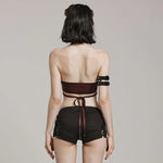 Rogue Raven Halterneck Top (Ruby) - PunkRave