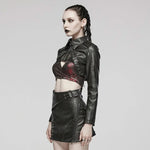 Rowena Cropped Jacket (Black) PunkRave