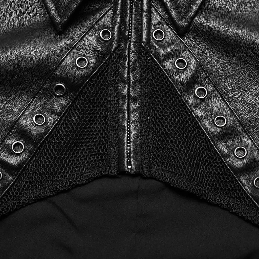 Rowena Cropped Jacket (Black) PunkRave