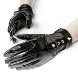 Ambrose Punk Mesh Studded Gloves