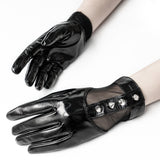 Ambrose Punk Mesh Studded Gloves