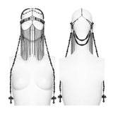 Aldous Gothic Bead Chain Headpiece