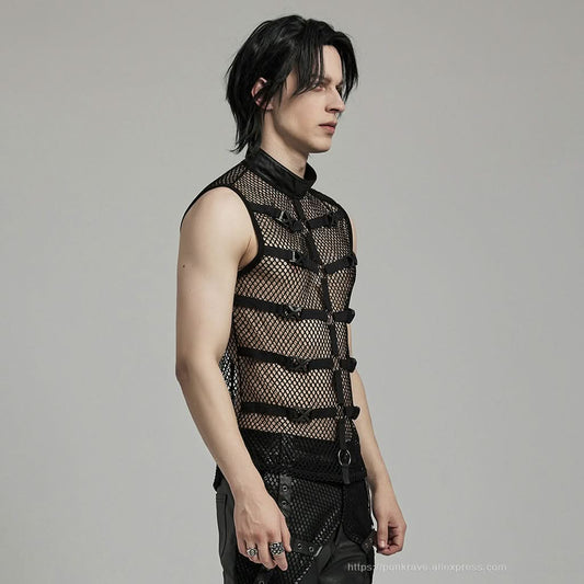 Anarchy Mesh Tank Top - PunkRave