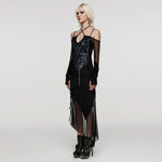 Rebel Mesh Printed Long Dress - PunkRave