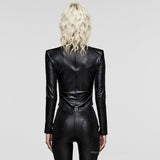Zine Faux Leather Top PunkRave
