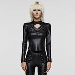 Zine Faux Leather Top PunkRave