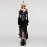 Rebel Mesh Printed Long Dress - PunkRave