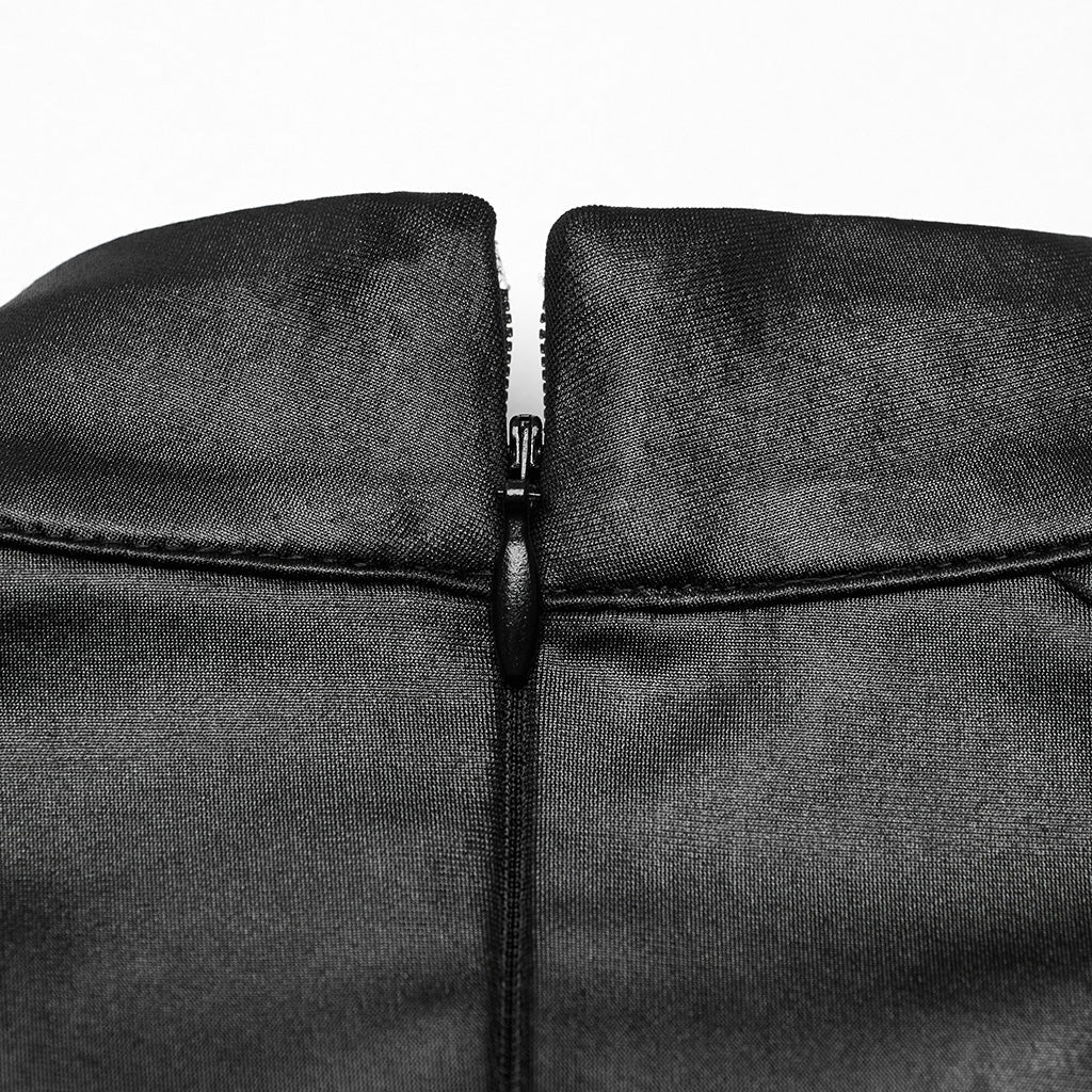 Zine Faux Leather Top PunkRave