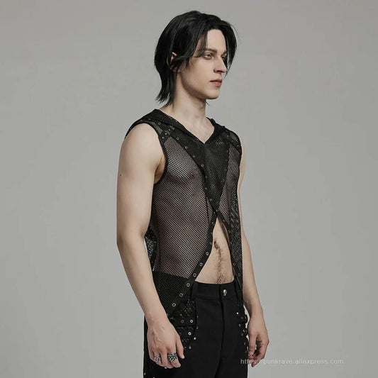 Glitch Mesh Top - PunkRave