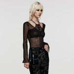 Ghostly Gala Sheer Mesh Tee - PunkRave