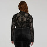 Dark Wonderland Sheer Mesh Turtleneck - PunkRave
