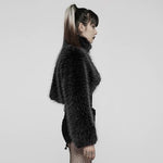 Eclipse Cropped Fur Jacket - PunkRave