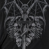 Rebel Mesh Printed Long Dress - PunkRave