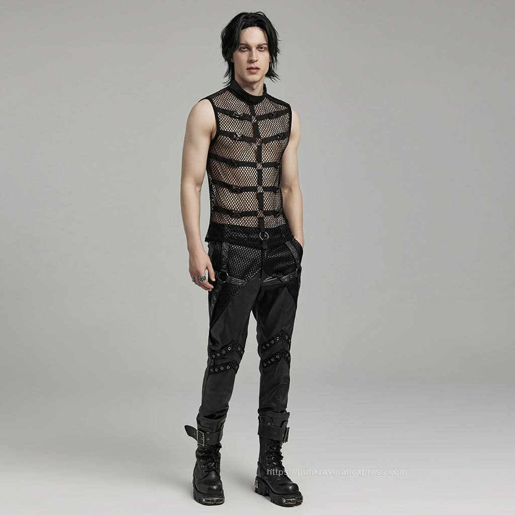Anarchy Mesh Tank Top - PunkRave