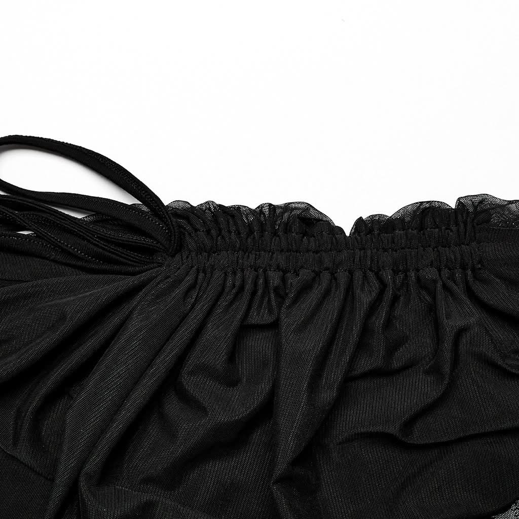 Rebel Mesh Printed Long Dress - PunkRave