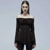 Sable Serenity - Gothic Peplum Top My Store