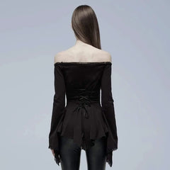 Sable Serenity - Gothic Peplum Top My Store