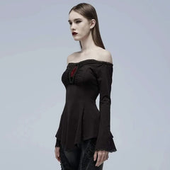 Sable Serenity - Gothic Peplum Top My Store