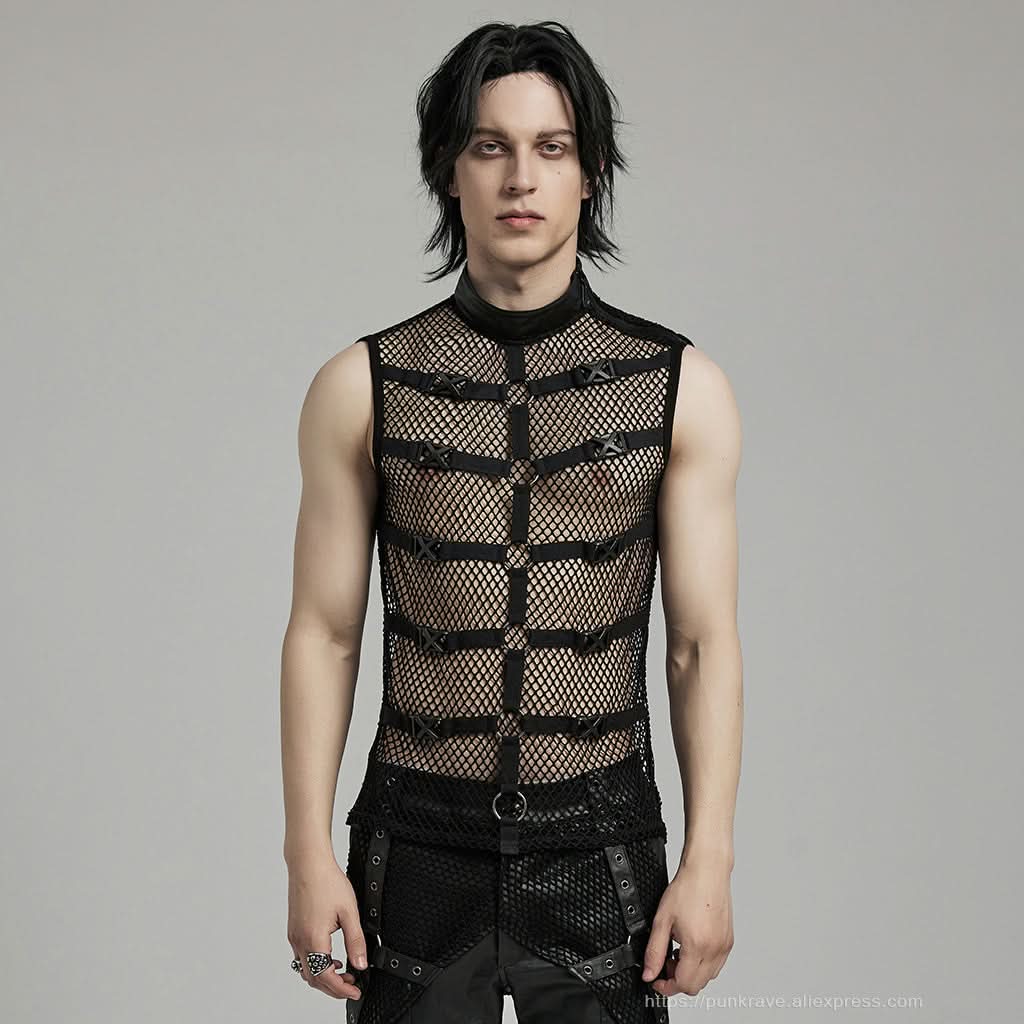 Anarchy Mesh Tank Top - PunkRave