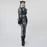 Nuclear Printed Leggings (Grey) - PunkRave