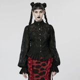 Sapphire Synth Mesh Blouse - PunkRave