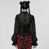 Sapphire Synth Mesh Blouse - PunkRave