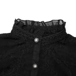 Sapphire Synth Mesh Blouse - PunkRave