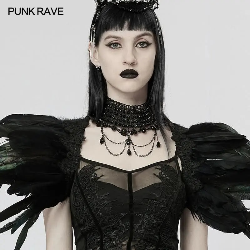 Satanas - Gothic Pearl Choker - PunkRave