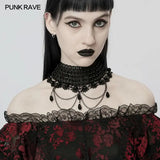 Satanas - Gothic Pearl Choker - PunkRave