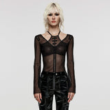 Ghostly Gala Sheer Mesh Tee - PunkRave