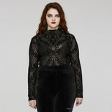 Dark Wonderland Sheer Mesh Turtleneck - PunkRave