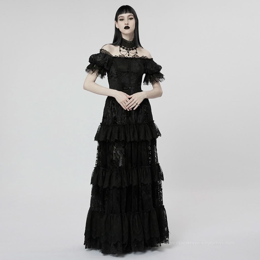 Wight Maxi Dress - PunkRave