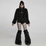 Eclipse Cropped Fur Jacket - PunkRave
