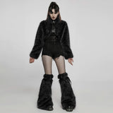 Eclipse Cropped Fur Jacket - PunkRave