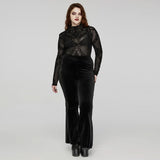 Dark Wonderland Sheer Mesh Turtleneck - PunkRave