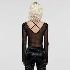 Ghostly Gala Sheer Mesh Tee - PunkRave